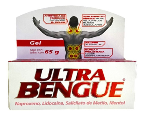 Ultra Bengue Gel De 65 G Para Dolor De Espalda Y Muscular