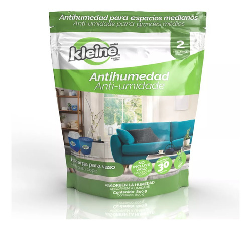 Absorbente Humedad Repuesto Vaso X400g 2 Unidades Bamboo