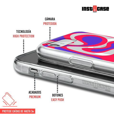 Funda Para iPhone Magsafe Tu Nombre Para Mujer Curvas Rojas
