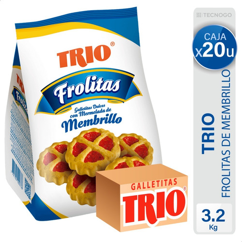 Caja Galletitas Trio Frolitas Membrillo Pack - Mejor Precio