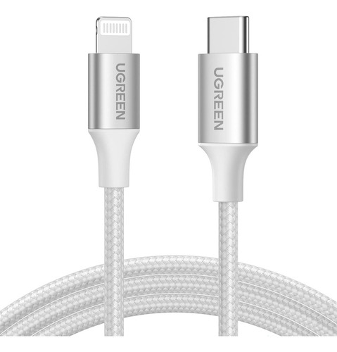 Cabo Ugreen USB-c A Lightning Mfi 1m Plateado