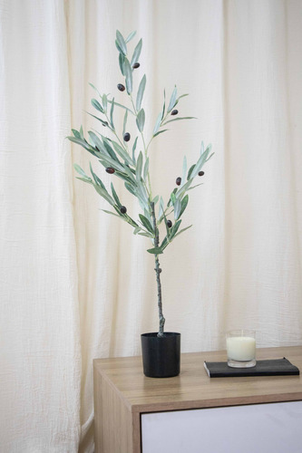 Planta Olivo Artificial 85cm C/maceta Calidad Premium