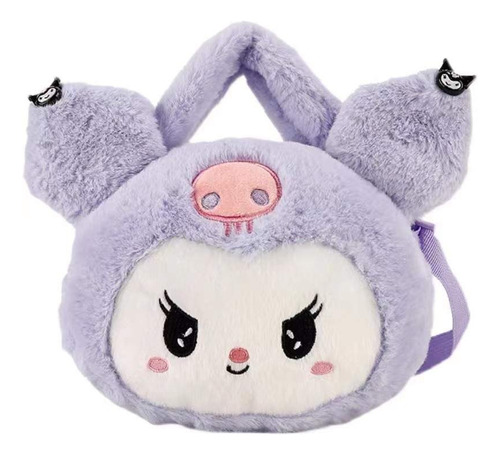 Bolso Cartera Morral Peluche Sanrio Kuromi Coquette