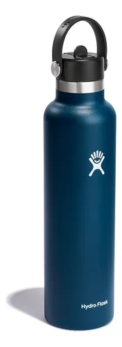 Botella Deportiva Hydro Flask Tapa De Paja Flexible Azul