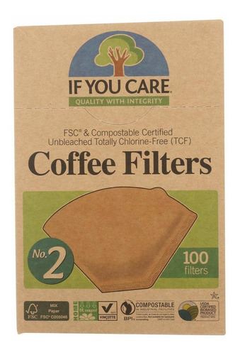 If You Care Fsc 100 Filtros N & Ordm; 2 Para Café Sin B