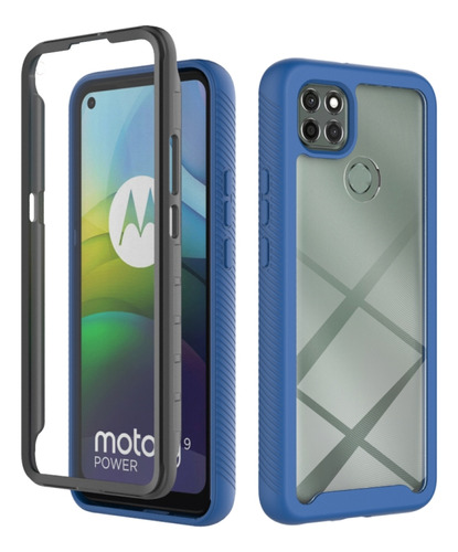 Funda Protectora Azul Real Para Motorola Moto G9 Power (2021