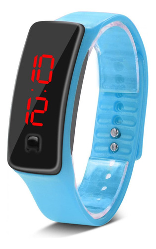 Reloj Led De Silicona, Deportes Blancos, Resistente Al Agua,