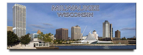 Imán Panorámico Para Nevera Milwaukee Wisconsin Travel Souve