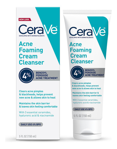 Cerave Acne Foaming Cream Cleanser | Acne Treatment Face Was