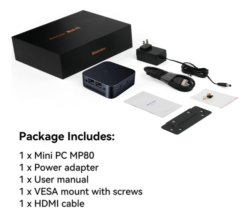 Blackview Mini Pc Mp80 16gb Ddr5 Ram 512gb