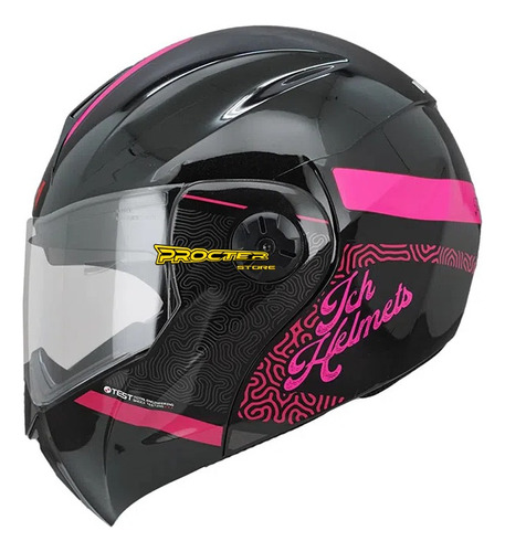 Casco Moto Ich Abatible Certificado Doble Visor Gafa