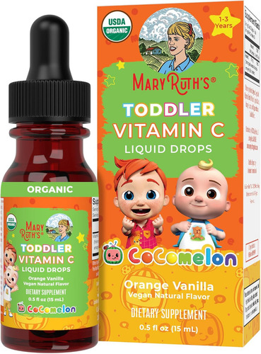 Mary Ruth's Gotas D Vitaminac Para Niños 4 A 13 Años 15mlsfn Sabor Naranja Y Vainilla