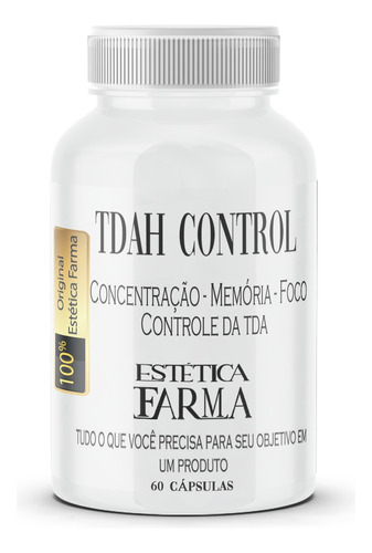 Suplemento Tdah Control Em Pote De 100ml 60 Capsulas