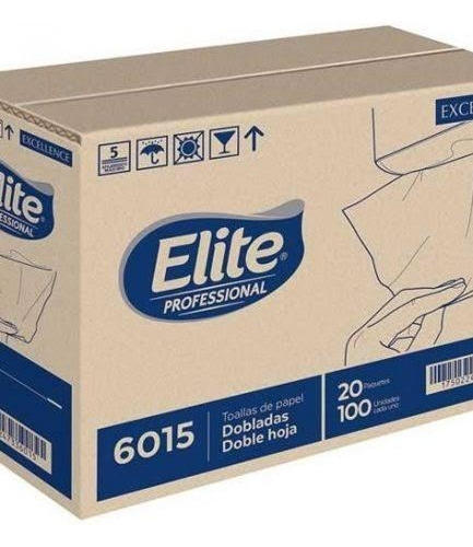 Elite Toallas De Papel Interdobladas 20 Pq (6015)