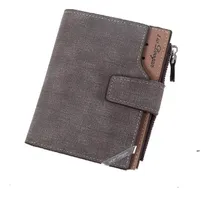 Comprar Billetera Duogan Tarjetero Monedero Eco Cuero Pu Mujer Hombre Gris