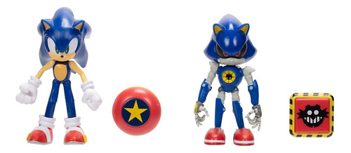 Sonic The Hedgehog Sonic - Juego De 2 Figuras De Accion De 4