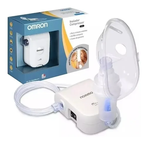 Inalador Nebulizador Portátil Omron Compressor 803 Cor Branco