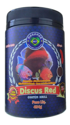 Ração Top Discus Red 1,5mm 454g Maramar