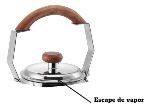 Pava mate Acero Inoxidable pico matero cebador 1,6 Litros color plateado Golden Art