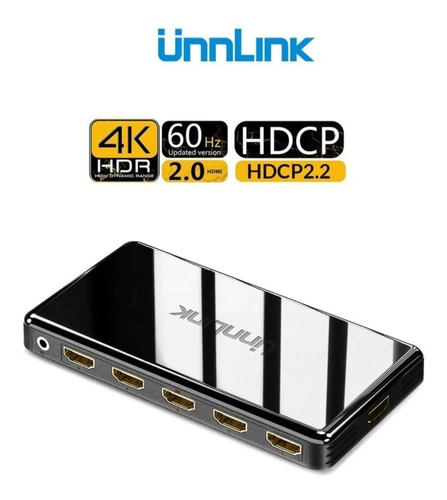 Switch Hdmi 2.0 4k 60hz Hdr Hdcp 2.2 5x1 Premium - Unnlink