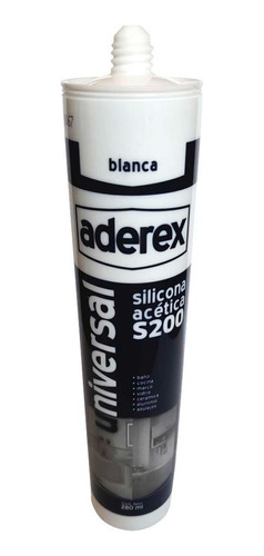 Silicona Acética S200 Blanca Marca Aderex