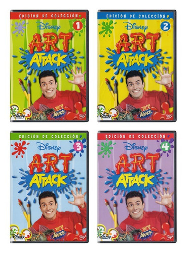 Art Attack Disney Channel Volumen 1 2 3 4 Paquete Dvd