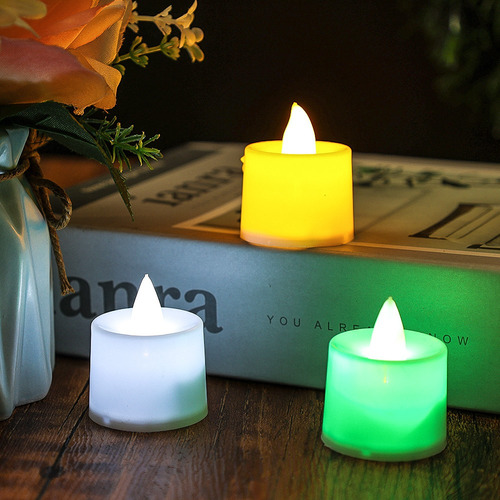 Vela Led Sin Llama De Color Amarillo Cálido, 50 Unidades