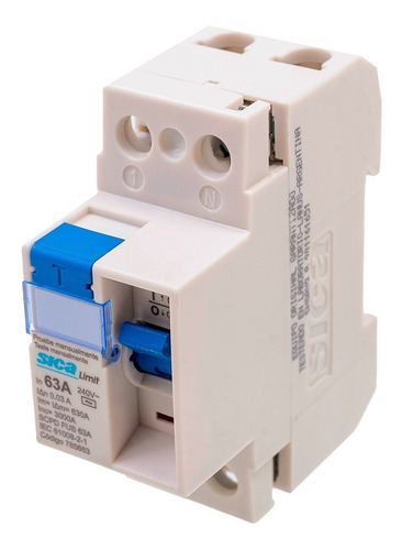 Imagen 3 de 6 de Disyuntor Diferencial Sica - Bipolar 63a - Garantía Oficial