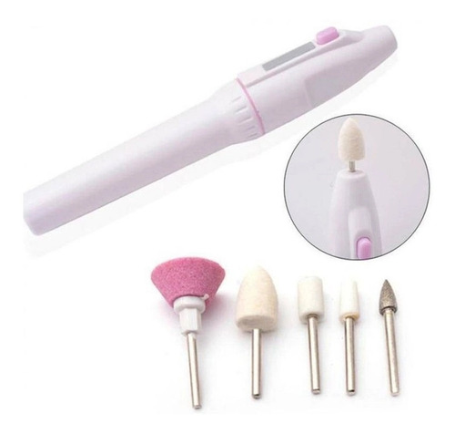 Lixa Unhas Elétrica Multiuso Profissional Mão E Pé Premium Cor Branco