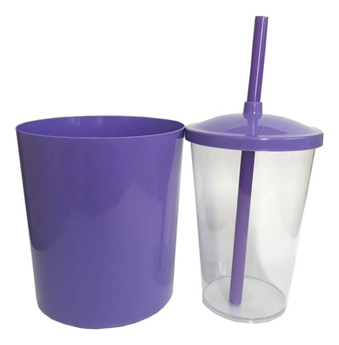 40 Kit Pipoca - Balde + Copo C/canudo - Personalizar Brinde