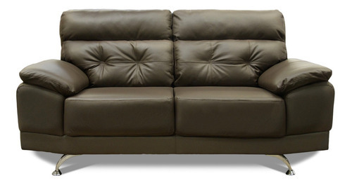 Sala De Piel - Dublin - Sofa Y Love Seat - Contado Color Chocolate