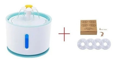 Imagen 2 de 10 de Fuente Dispensador Agua Eléctrico Bebedero Gatos + 5 Filtros