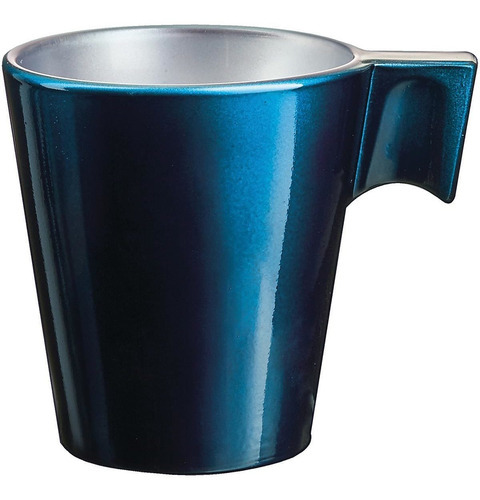 Taza Luminarc Flashy para café espresso de 80 ml, color azul