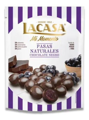 Chocolate Negro Lacasa Con Relleno De Pasas De Uva