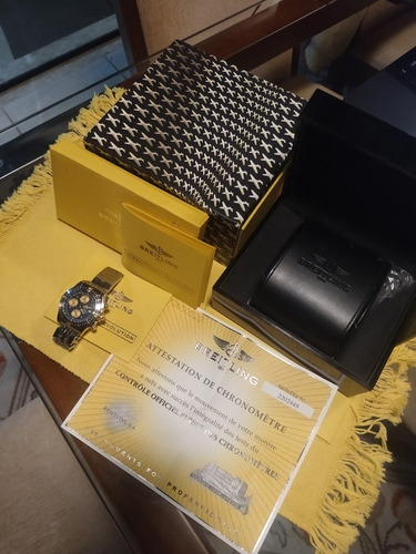 Relógio Breiting Chronographe Aço E Ouro