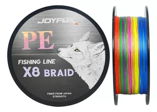 Linha De Pesca Multifilamento 8 Fio 500m Carretel Joyfox 8x Multicolorida 0.323mm 50lb
