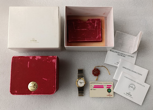 Reloj Omega Constellation 1202.30.00 Automatic, Zafiro, Oro Plateado Dorado Blanco (Usado)