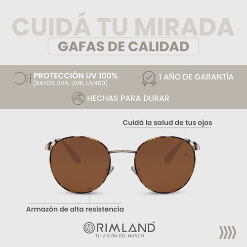 Anteojos Lentes De Sol Italianos Rimland Milano