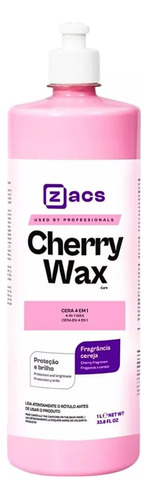 Cherry Wax 4 Em 1 Zacs 1l Cera Brilho Proteção Tira Riscos