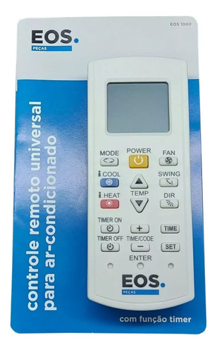 Controle Remoto Universal Eos-1000 (1000in1) Ar Condicionado