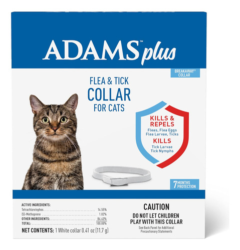 Collar Antipulgas Y Antigarrapatas Para Gatos Adams Plus...