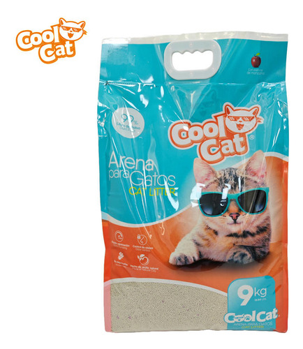 Arena Sanitaria Aglutinante Para Gato 9kg Cool Cat