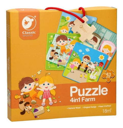 Puzzle 4 En 1 La Granja - Classic World