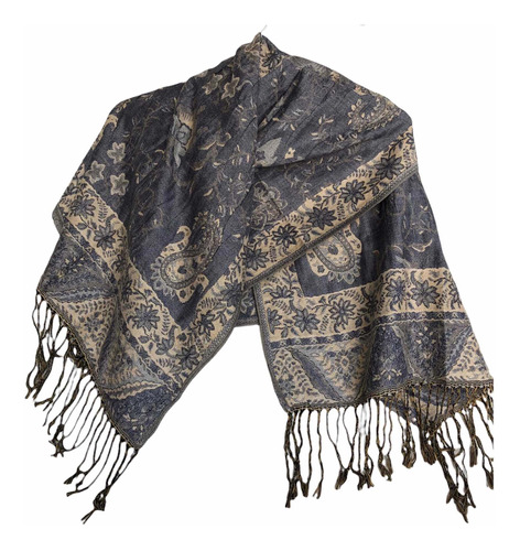 Rebozo Chal Chalina Flores Animal Print Pashmina Cashmere