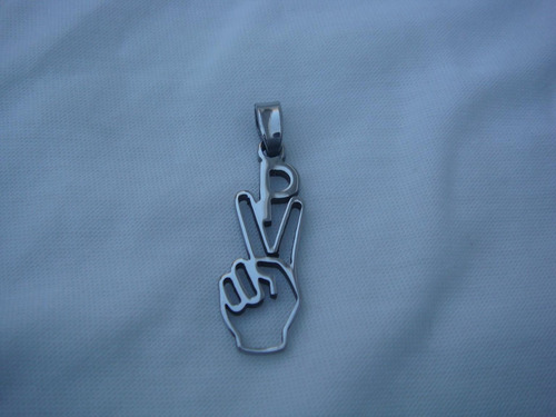 Dije Acero Mano V Viva Peron Dedos Peronista Con Cadena