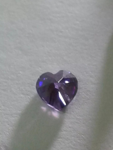 58 Se Vende Zircon Color Amatista Forma De Corazon X 10 Piez