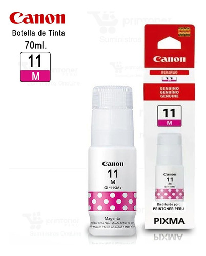 Botella Tinta Original Canon Pixma Gl-11 Magenta G3160 G2160
