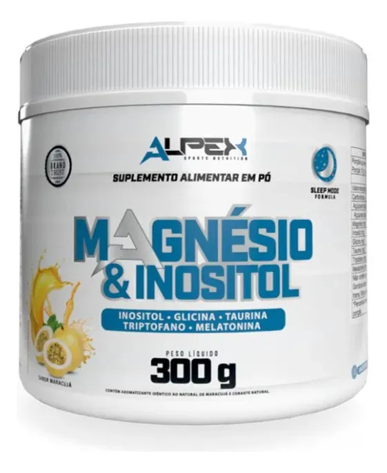 Magnésio & Inositol 300g Alpex Sports Nutrition - Maracujá Maracujá
