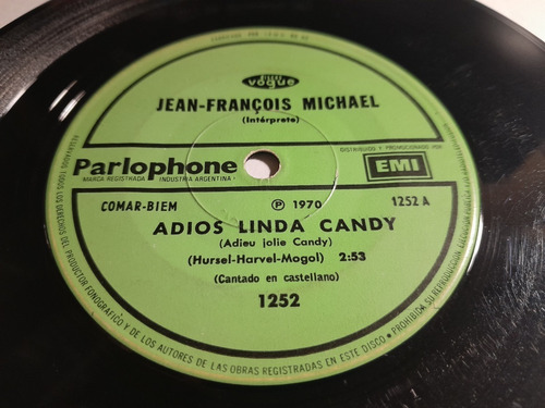 Vinilo Simple - Jean-francois Michael - Adiós Linda Candy - (Usado)