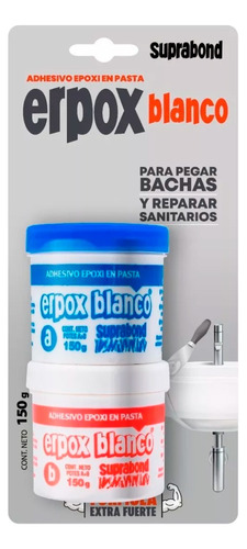 Adhesivo Epoxi Erpox Blanco X 150gr Soldadura Suprabond